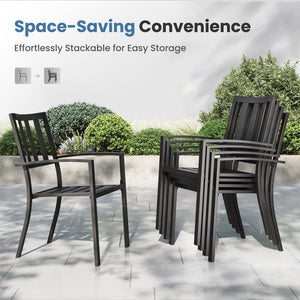 Outdoor Dining Sets 4 Seater Metal Garden Table and Chairs Set