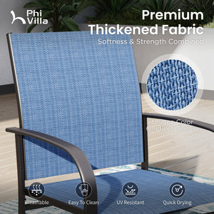 Lightweight Textilene Garden Dining Chairs 4PC