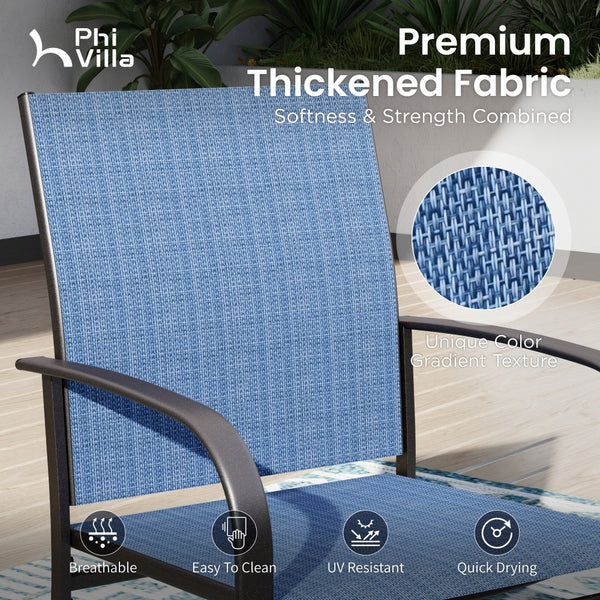 Lightweight Textilene Garden Dining Chairs 4PC