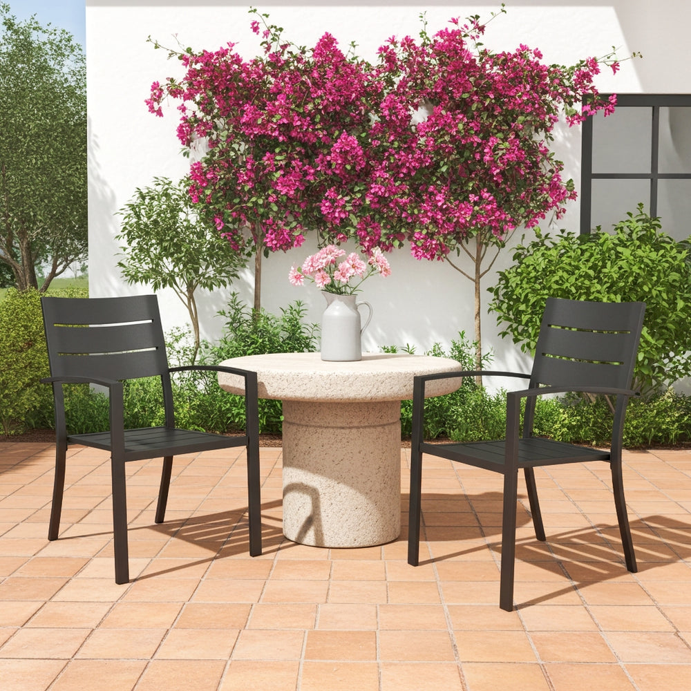 Outdoor Stackable Steel Dining Chairs