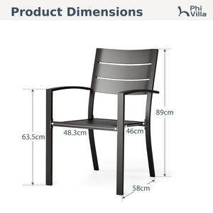 Outdoor Stackable Steel Dining Chairs