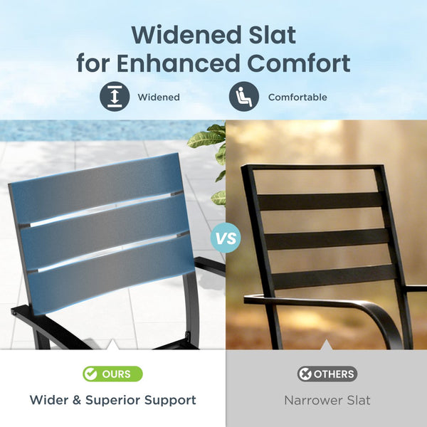 Veranda 4-Seater Outdoor Dining Set with Square Table
