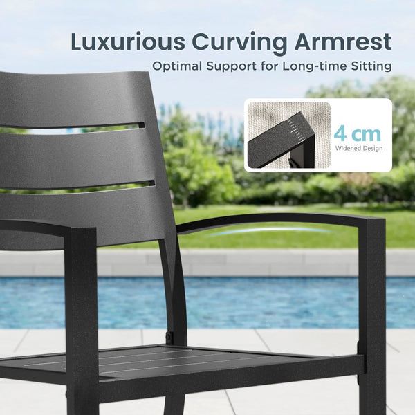 Veranda 4-Seater Outdoor Dining Set with Square Table