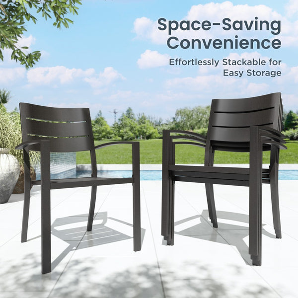 Veranda 4-Seater Outdoor Dining Set with Square Table
