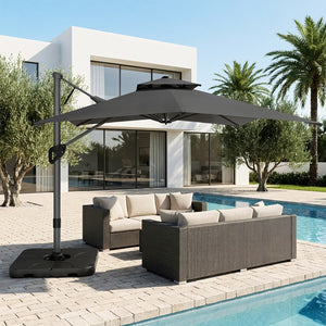 2.75 x 3.65m Cantilever Garden Parasol