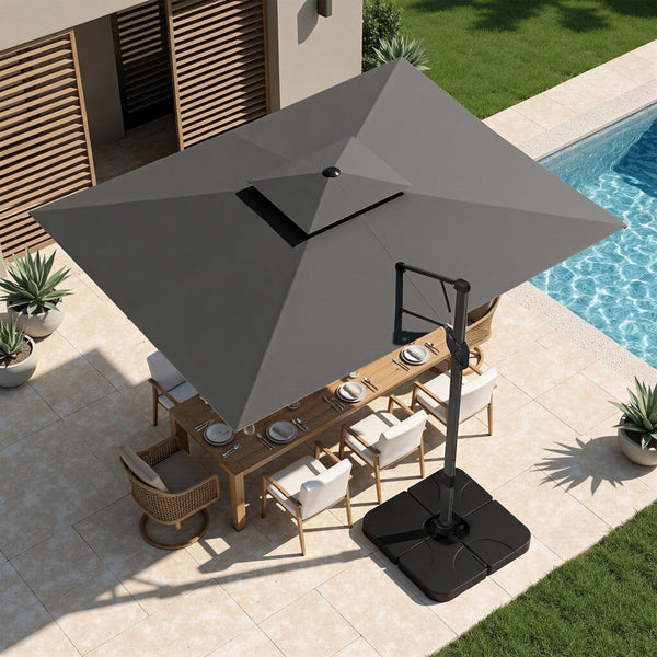 2.75 x 3.65m Cantilever Garden Parasol