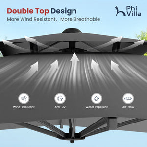 2.75 x 3.65m Cantilever Garden Parasol