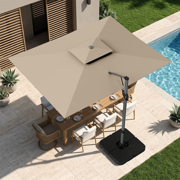 2.75 x 3.65m Cantilever Garden Parasol