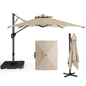 2.75 x 3.65m Cantilever Garden Parasol