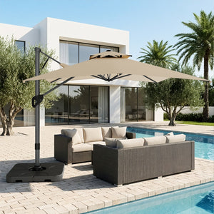 2.75 x 3.65m Cantilever Garden Parasol