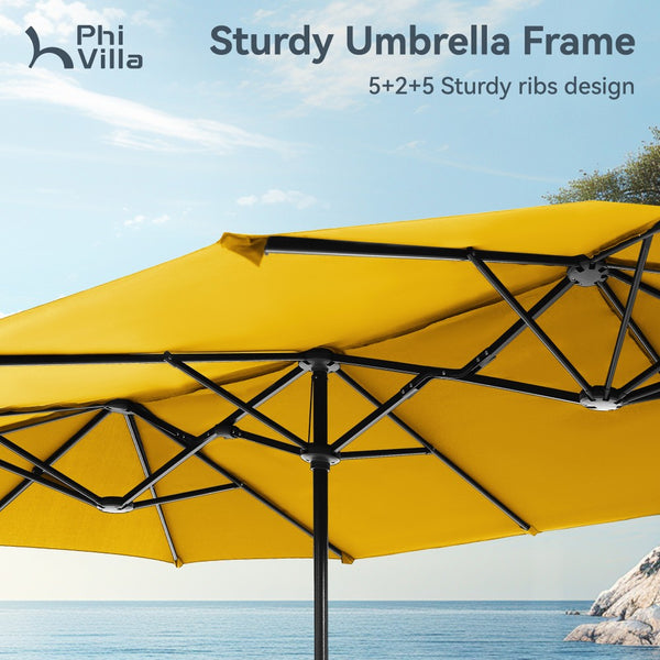 4m Large Double-Sided Garden Parasol