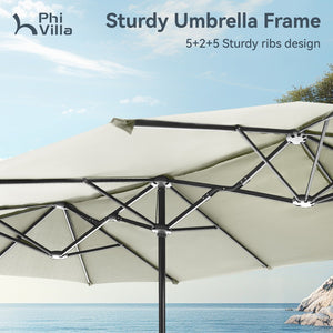 4m Large Double-Sided Garden Parasol