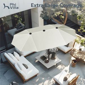 4m Large Double-Sided Garden Parasol
