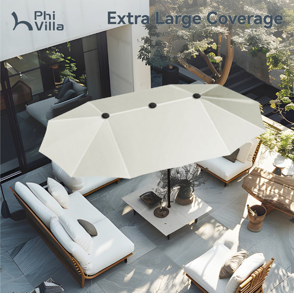 4m Large Double-Sided Garden Parasol