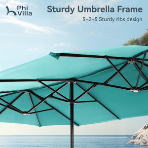 4m Large Double-Sided Garden Parasol