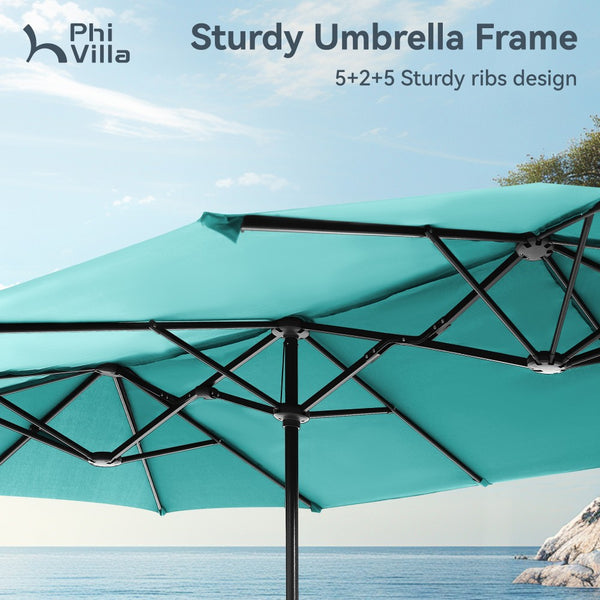 4m Large Double-Sided Garden Parasol