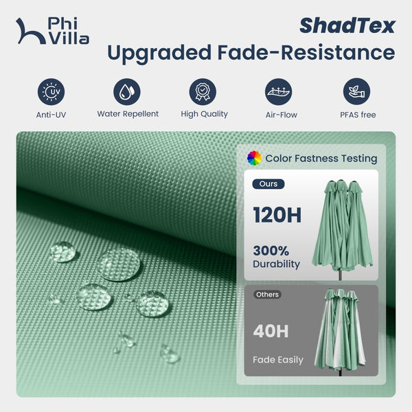 4.5m Double-Sided Patio Extra Large Twin Umbrella with Base