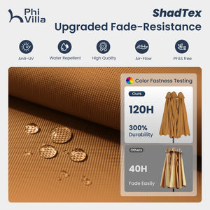 4.5m Double-Sided Patio Extra Large Twin Umbrella with Base