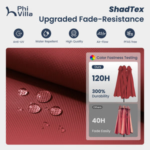 4.5m Double-Sided Patio Extra Large Twin Umbrella with Base