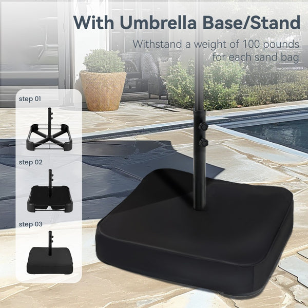4.5m Double-Sided Patio Extra Large Twin Umbrella with Base