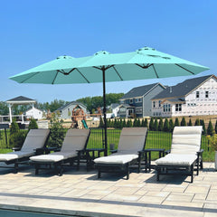 4.5m Double-Sided Patio Extra Large Twin Umbrella with Base