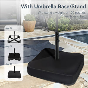 4.5m Double-Sided Patio Extra Large Twin Umbrella with Base