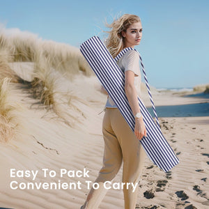 2m Auto-Tilt Beach Tassel Umbrella With Handy Carry Bags