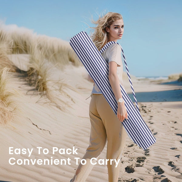 2m Auto-Tilt Beach Tassel Umbrella With Handy Carry Bags
