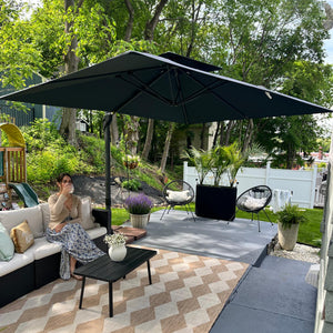 2.75 x 3.65m Cantilever Garden Parasol