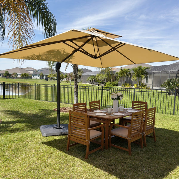 2.75 x 3.65m Cantilever Garden Parasol