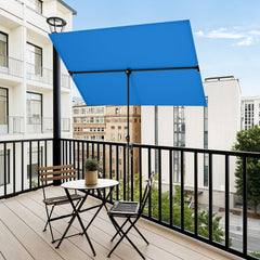 1.8 x 1.3m Portable Adjustable 360° Tilting Patio Parasol with Clamp and Cover