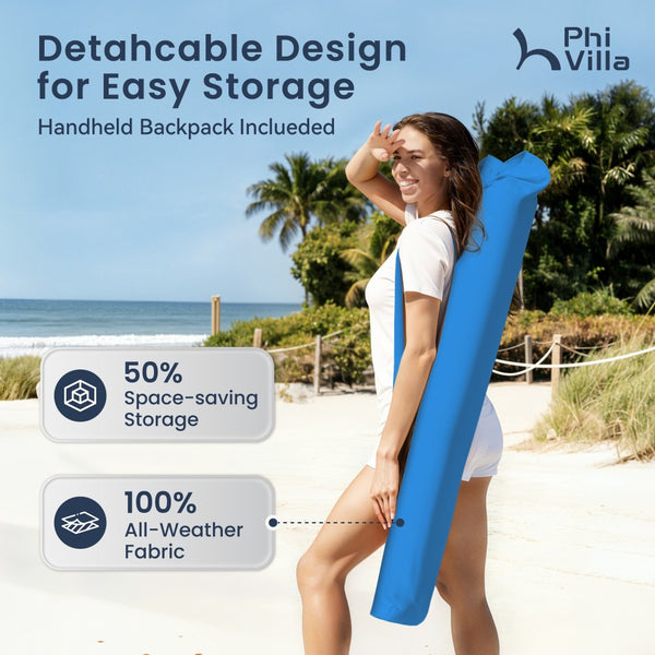 1.8 x 1.3m Portable Adjustable 360° Tilting Patio Parasol with Clamp and Cover