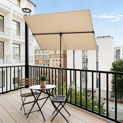 1.8 x 1.3m Portable Adjustable 360° Tilting Patio Parasol with Clamp and Cover