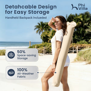 1.8 x 1.3m Portable Adjustable 360° Tilting Patio Parasol with Clamp and Cover