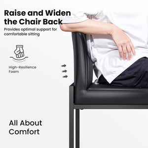 Counter Height PU Leather Bar Stool with Backrest