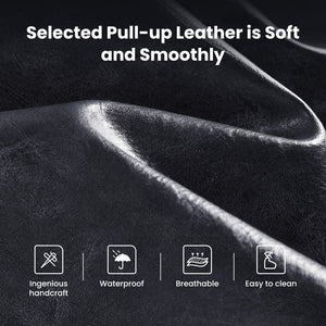Counter Height PU Leather Bar Stool with Backrest