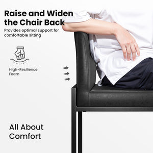 Counter Height PU Leather Bar Stool with Backrest