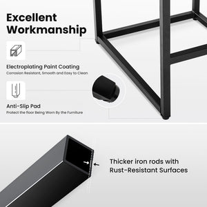 Counter Height PU Leather Bar Stool with Backrest