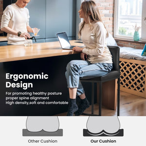 Counter Height PU Leather Bar Stool with Backrest