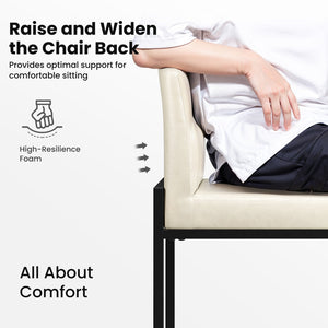 Counter Height PU Leather Bar Stool with Backrest