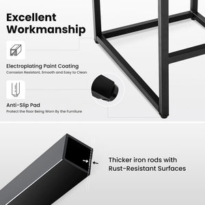 Counter Height PU Leather Bar Stool with Backrest