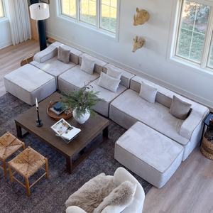 U Shaped Modular Sofa Large Boneless Couch Comfortable Living Room Seating