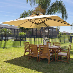 2.75 x 3.65m Cantilever Garden Parasol