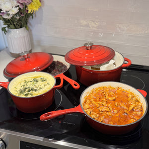 7-Piece Enameled Cast Iron Cookware Set