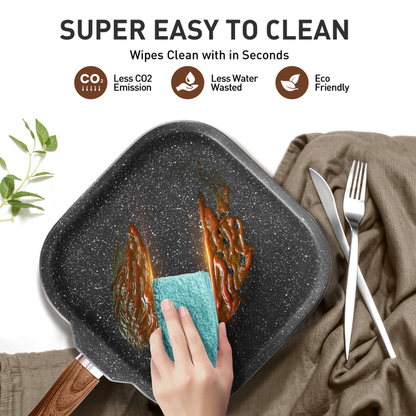 Induction Nonstick Granite-Coating 17 Piece Cookware Set