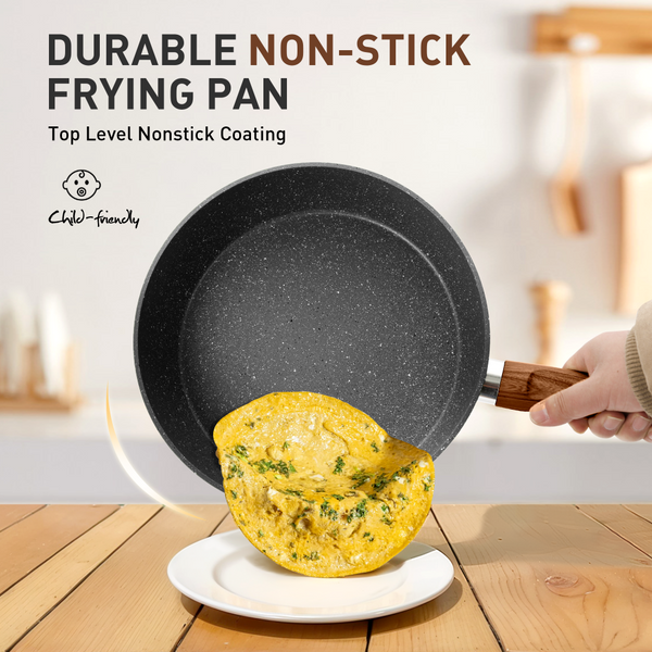 Induction Nonstick Granite-Coating 17 Piece Cookware Set