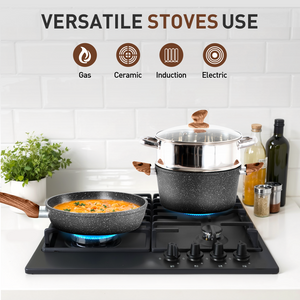 Induction Nonstick Granite-Coating 17 Piece Cookware Set