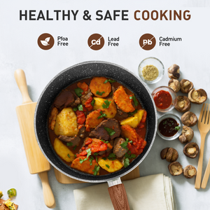 Induction Nonstick Granite-Coating 17 Piece Cookware Set