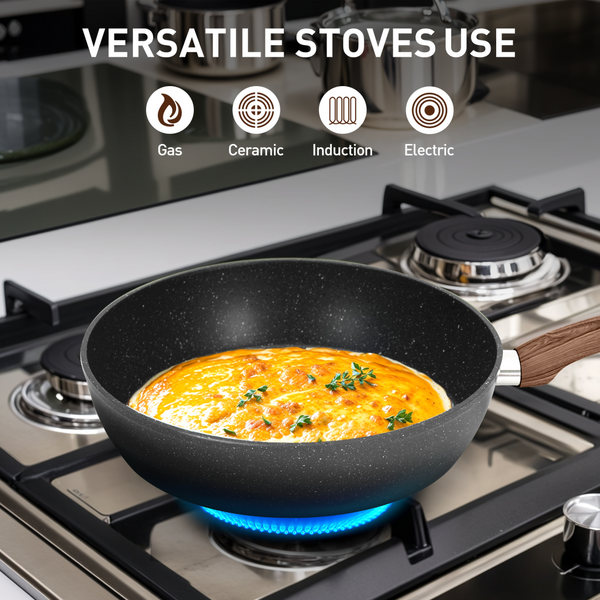 Ultimate 30 Pieces Granite-Coating Nonstick Induction Cookware Set for Easy Dinner Ideas