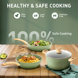 Ultimate 30 Pieces Granite-Coating Nonstick Induction Cookware Set for Easy Dinner Ideas